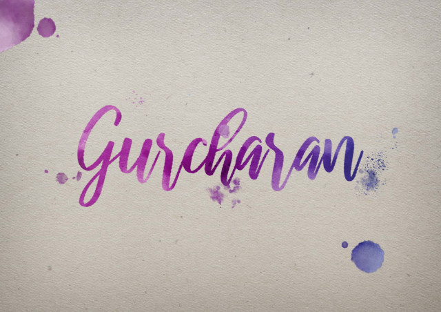 Free photo of Gurcharan Watercolor Name DP