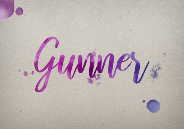 Free photo of Gunner Watercolor Name DP