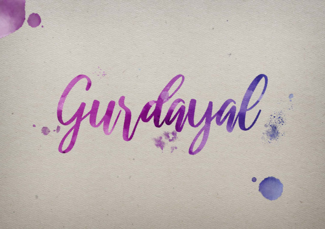 Free photo of Gurdayal Watercolor Name DP