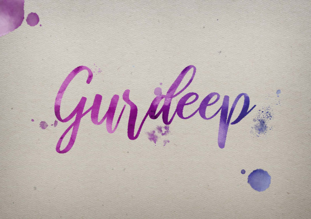 Free photo of Gurdeep Watercolor Name DP