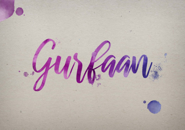 Free photo of Gurfaan Watercolor Name DP