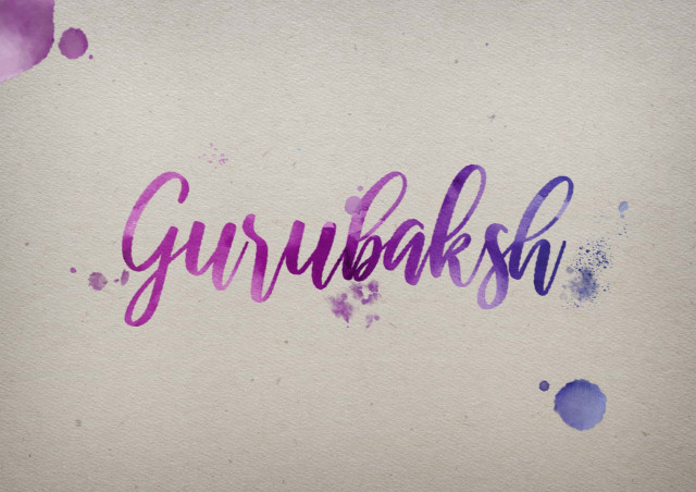 Free photo of Gurubaksh Watercolor Name DP