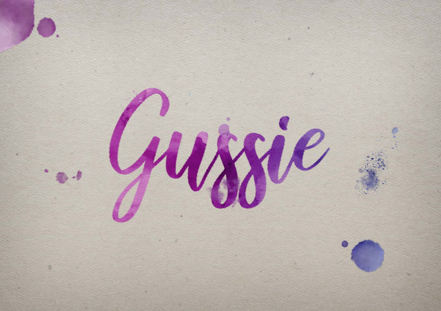 Free photo of Gussie Watercolor Name DP