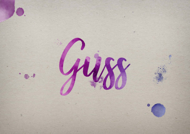 Free photo of Guss Watercolor Name DP