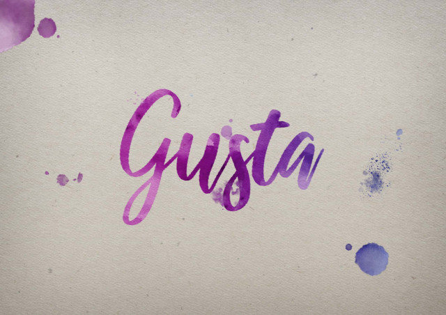 Free photo of Gusta Watercolor Name DP