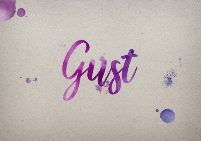 Free photo of Gust Watercolor Name DP