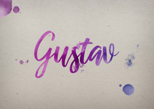 Free photo of Gustav Watercolor Name DP