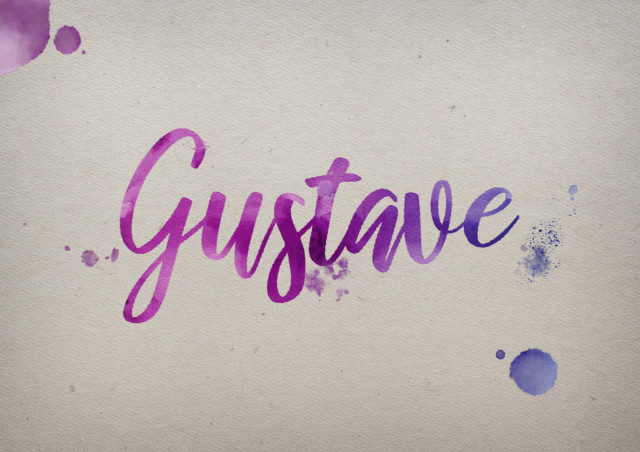 Free photo of Gustave Watercolor Name DP