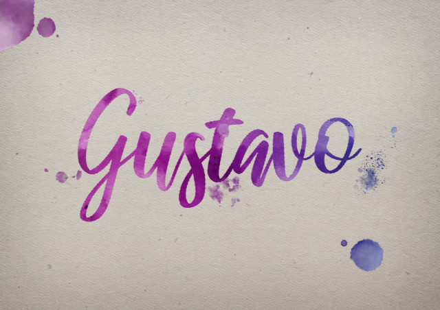 Free photo of Gustavo Watercolor Name DP