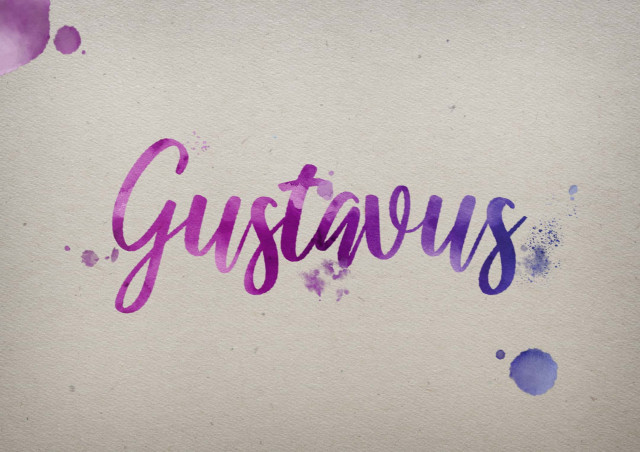 Free photo of Gustavus Watercolor Name DP