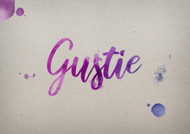 Free photo of Gustie Watercolor Name DP