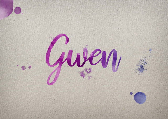 Free photo of Gwen Watercolor Name DP