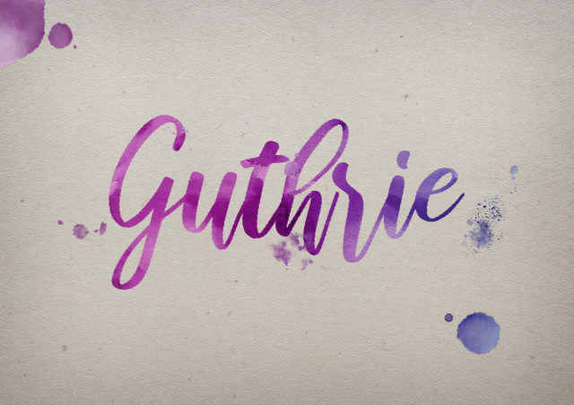 Free photo of Guthrie Watercolor Name DP