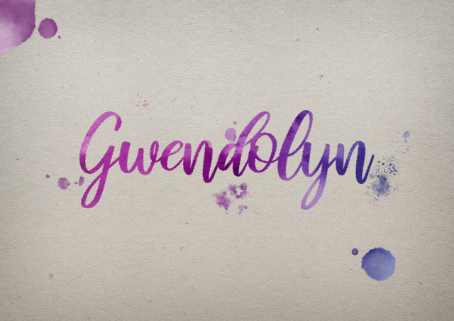 Free photo of Gwendolyn Watercolor Name DP