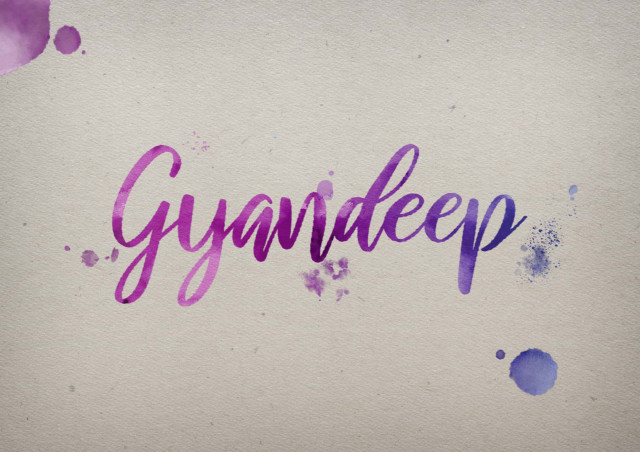 Free photo of Gyandeep Watercolor Name DP