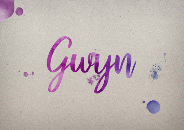 Free photo of Gwyn Watercolor Name DP