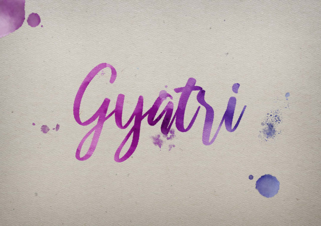 Free photo of Gyatri Watercolor Name DP