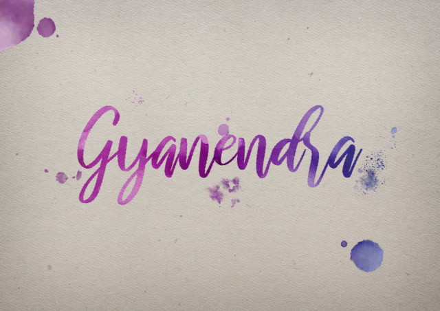 Free photo of Gyanendra Watercolor Name DP