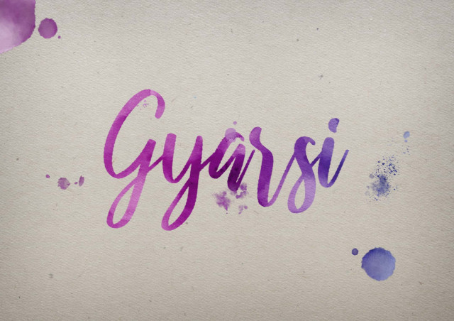 Free photo of Gyarsi Watercolor Name DP