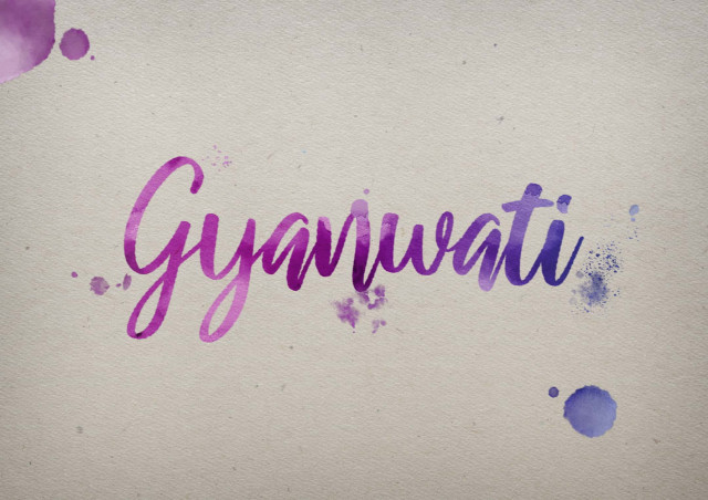 Free photo of Gyanwati Watercolor Name DP