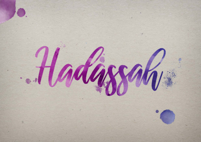 Free photo of Hadassah Watercolor Name DP