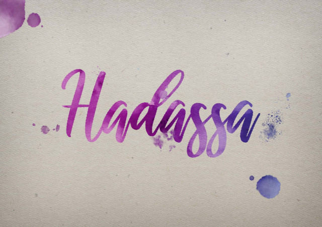 Free photo of Hadassa Watercolor Name DP