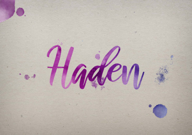 Free photo of Haden Watercolor Name DP