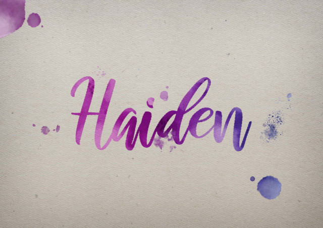 Free photo of Haiden Watercolor Name DP