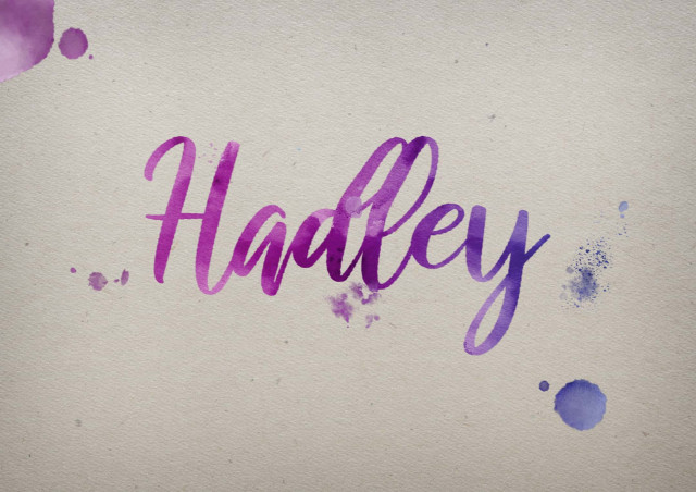 Free photo of Hadley Watercolor Name DP