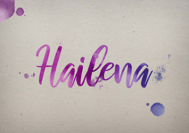 Free photo of Hailena Watercolor Name DP