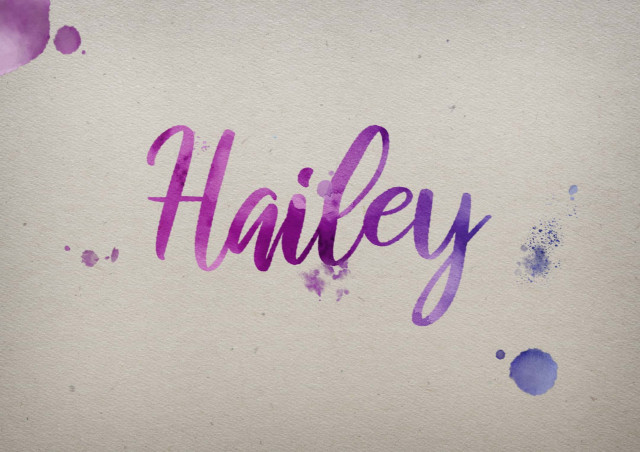 Free photo of Hailey Watercolor Name DP