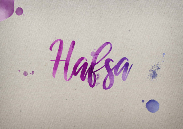 Free photo of Hafsa Watercolor Name DP