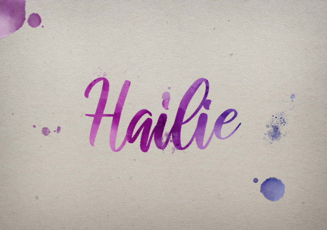 Free photo of Hailie Watercolor Name DP