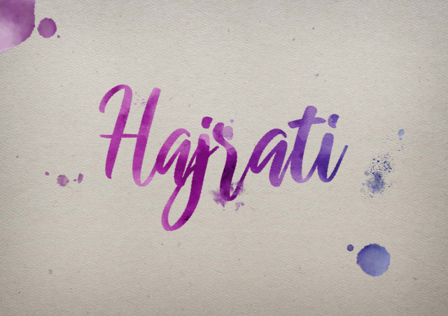 Free photo of Hajrati Watercolor Name DP