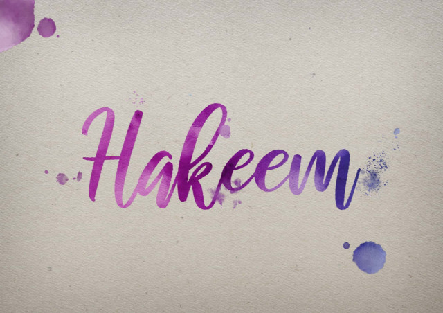 Free photo of Hakeem Watercolor Name DP