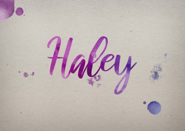 Free photo of Haley Watercolor Name DP