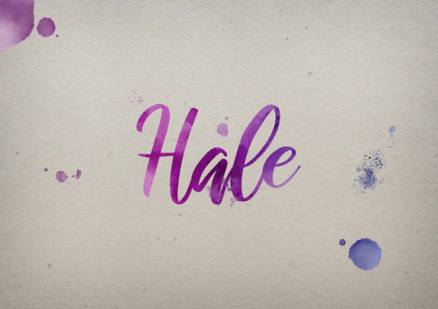 Free photo of Hale Watercolor Name DP