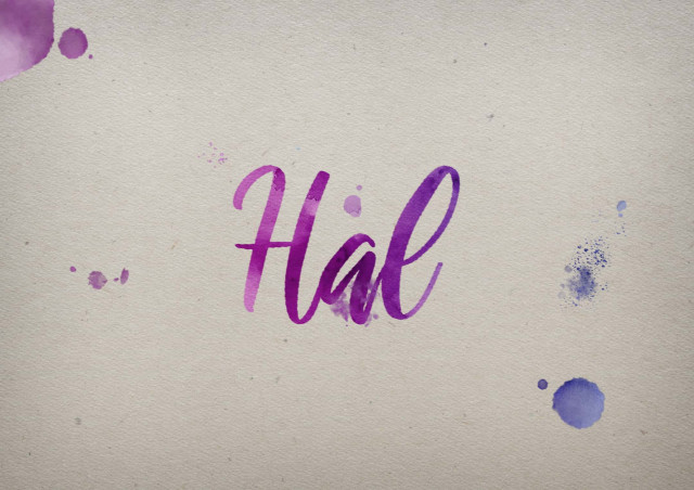 Free photo of Hal Watercolor Name DP