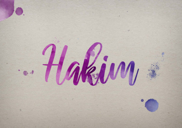 Free photo of Hakim Watercolor Name DP