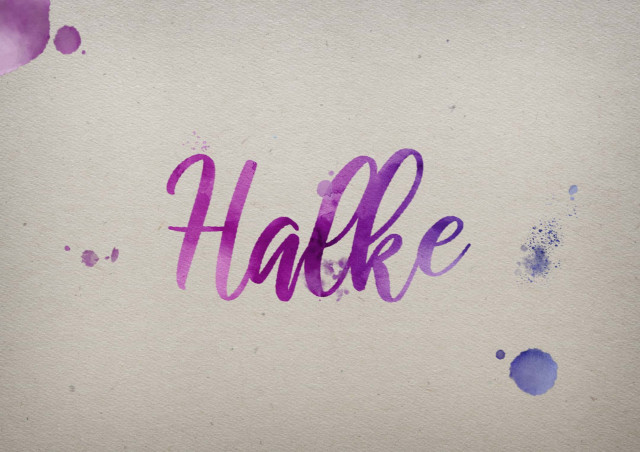 Free photo of Halke Watercolor Name DP