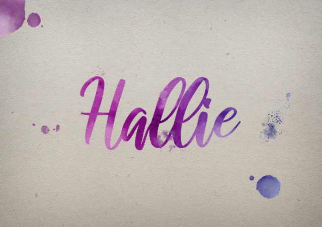 Free photo of Hallie Watercolor Name DP