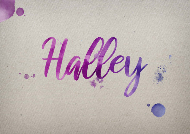 Free photo of Halley Watercolor Name DP