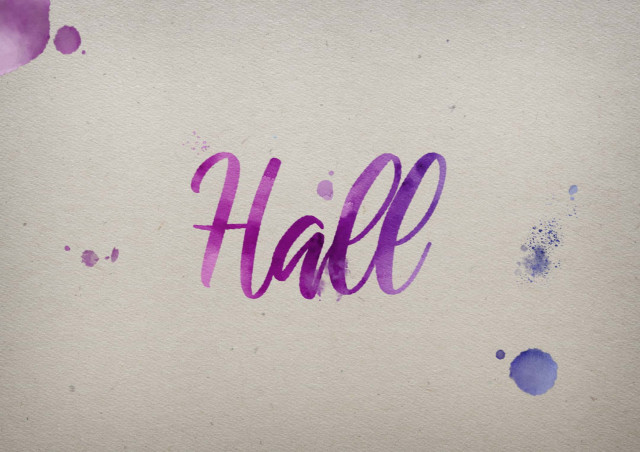 Free photo of Hall Watercolor Name DP