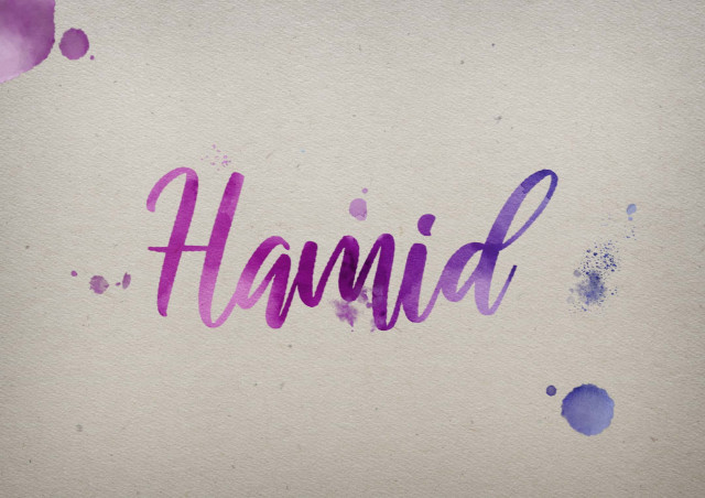 Free photo of Hamid Watercolor Name DP