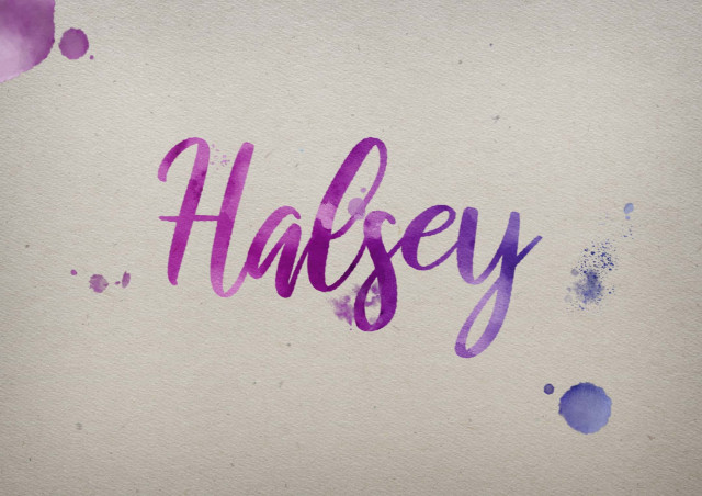 Free photo of Halsey Watercolor Name DP