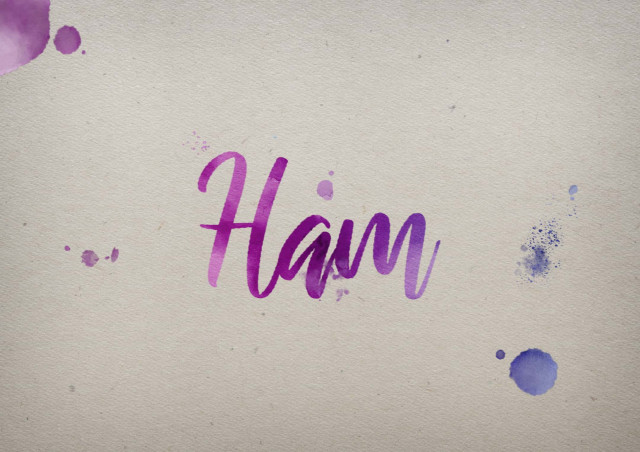 Free photo of Ham Watercolor Name DP