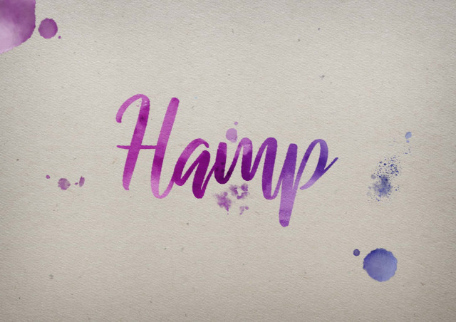 Free photo of Hamp Watercolor Name DP