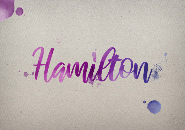 Free photo of Hamilton Watercolor Name DP