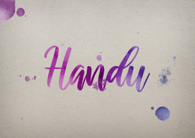 Free photo of Handu Watercolor Name DP