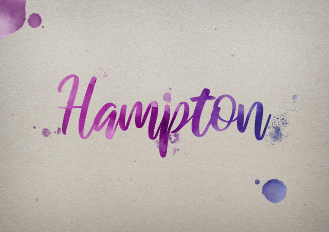 Free photo of Hampton Watercolor Name DP